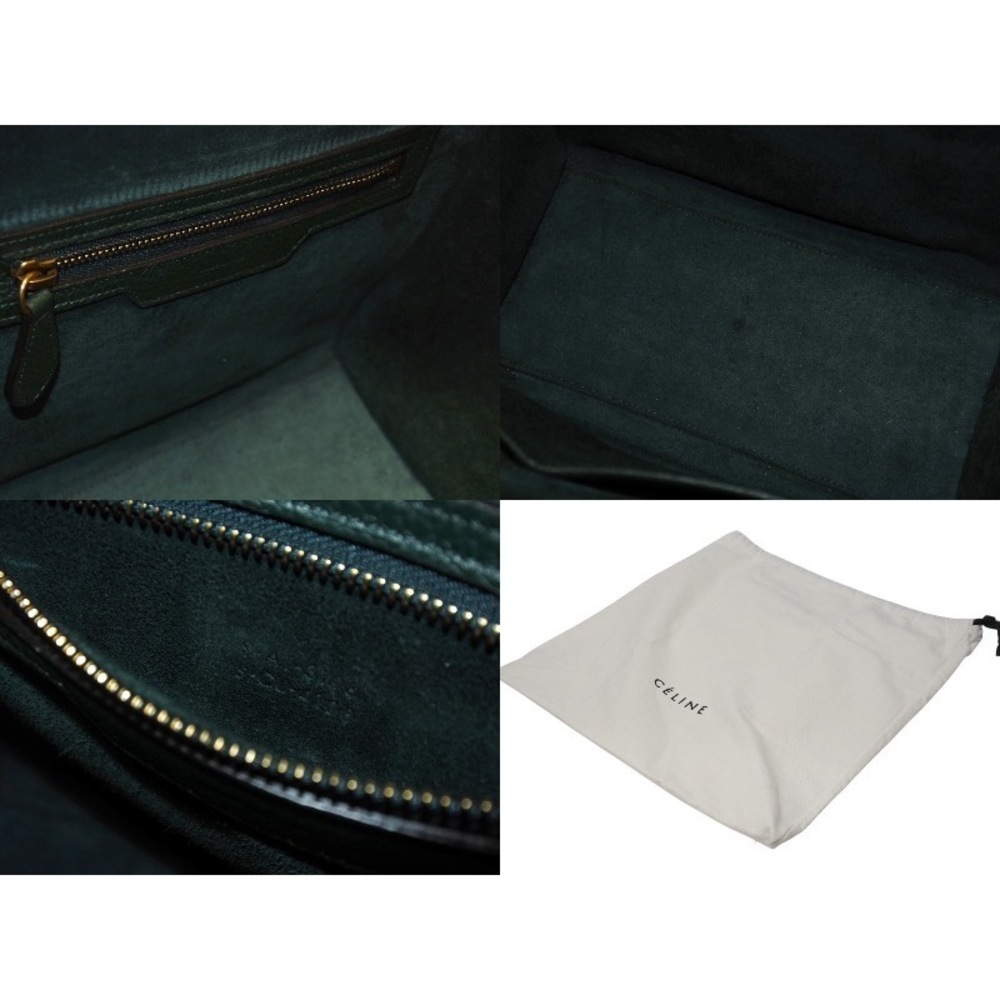 Celine Luggage Shopper handbag dark green leather - Picture 9 of 9